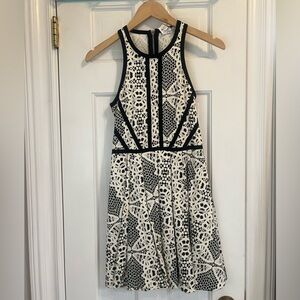 Parker black and white dress